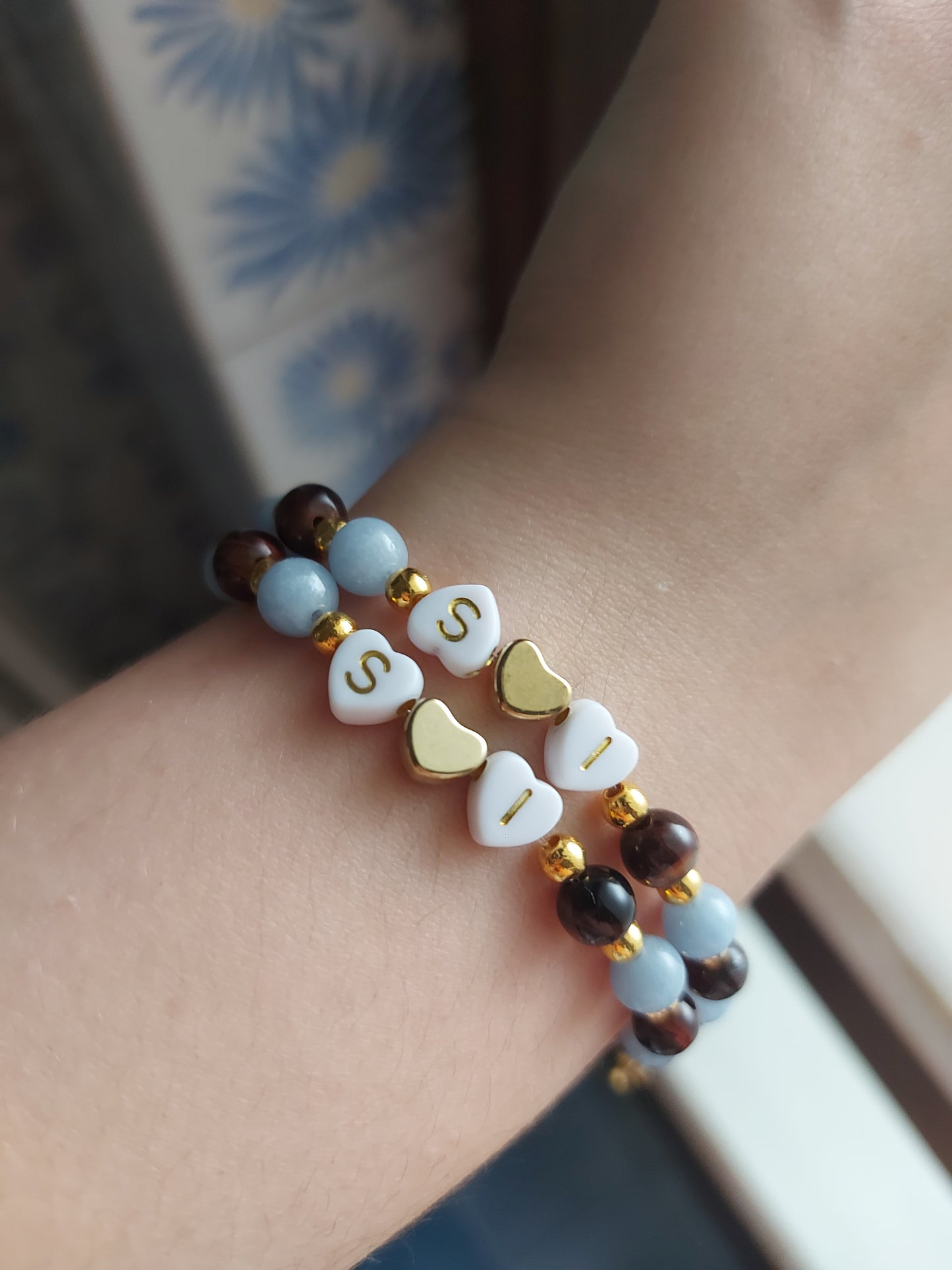 Couple bracelets with eye color