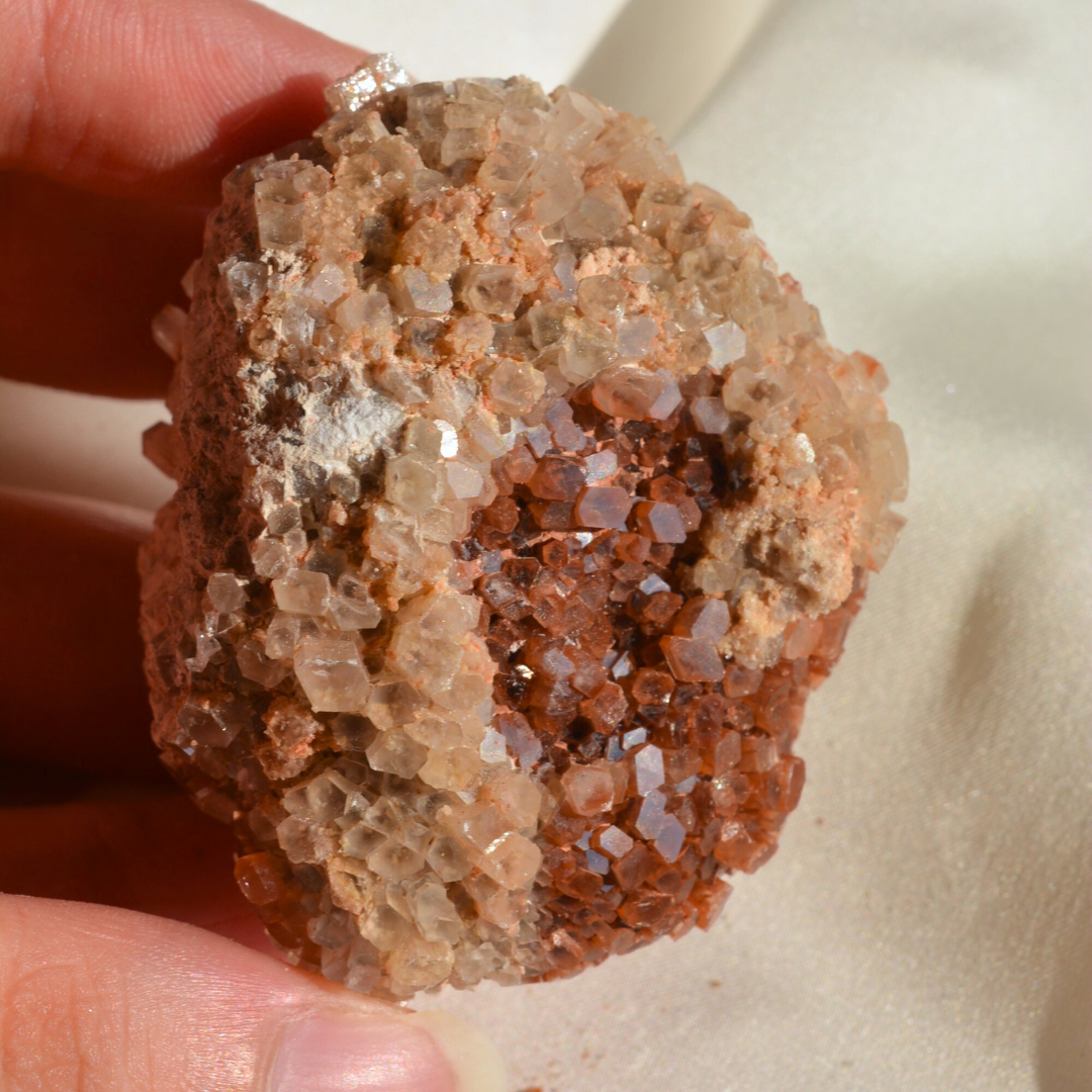 Bicolor Aragonite Specimen (100g) from Morocco