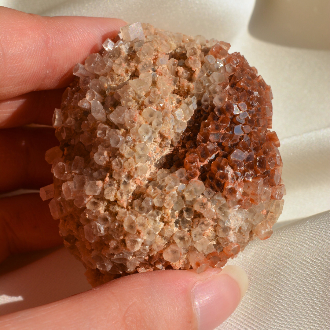 Bicolor Aragonite Specimen (100g) from Morocco