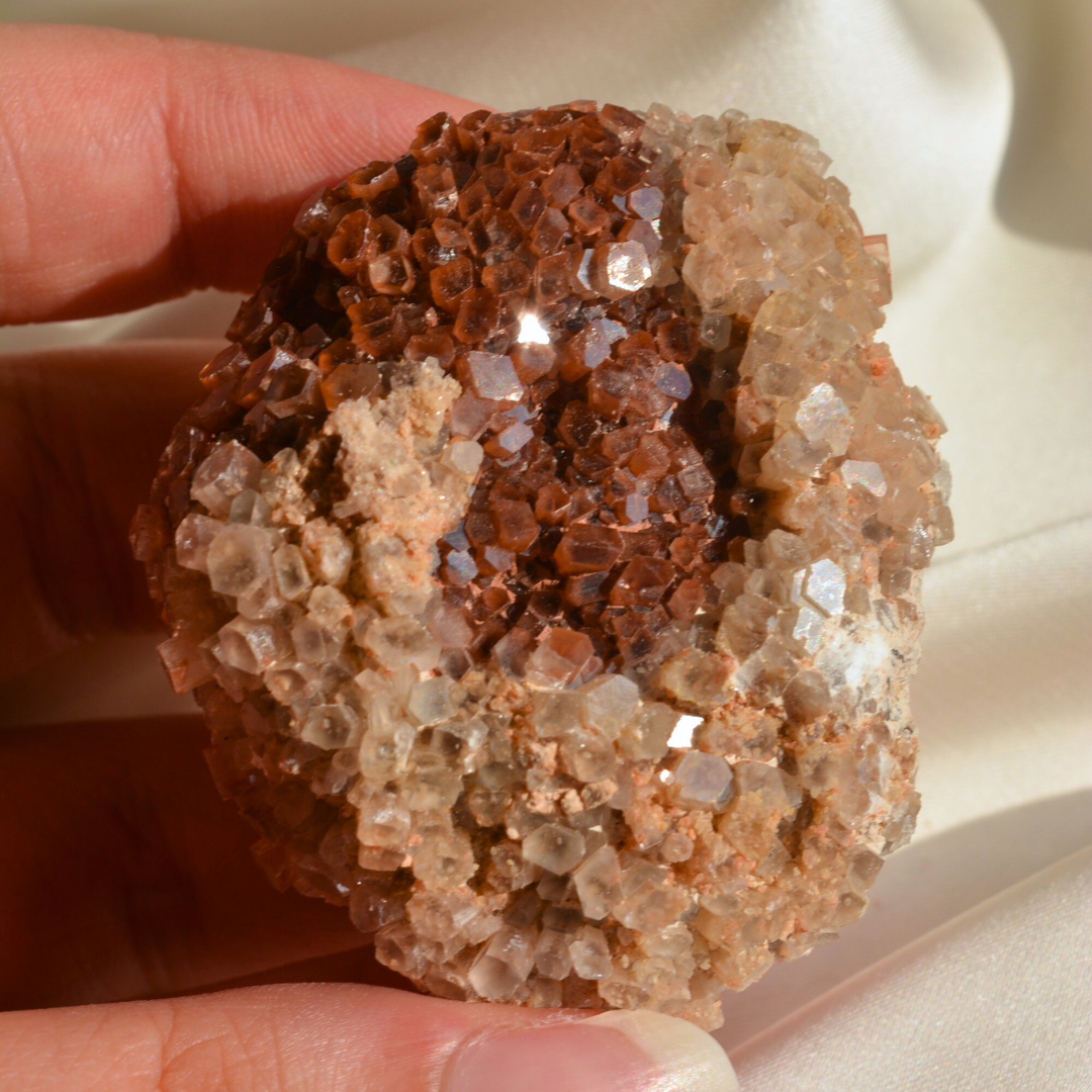 Bicolor Aragonite Specimen (100g) from Morocco