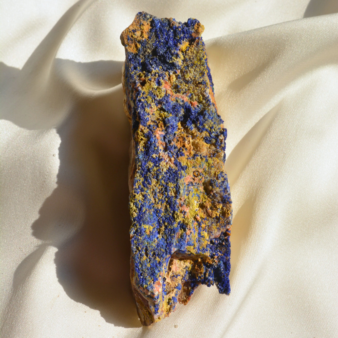 Azurite and Malachite specimen (127g) from Morocco